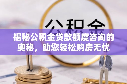 阳明揭秘公积金贷款额度咨询的奥秘，助您轻松购房无忧