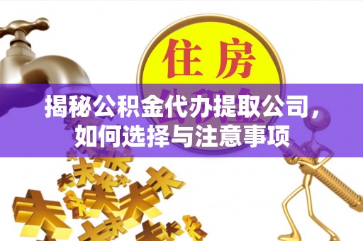 阳明揭秘公积金代办提取公司，如何选择与注意事项