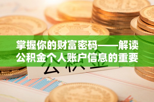 阳明掌握你的财富密码——解读公积金个人账户信息的重要性