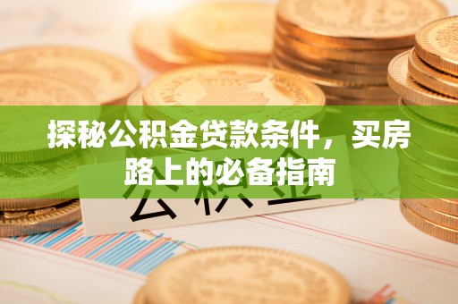 阳明探秘公积金贷款条件，买房路上的必备指南